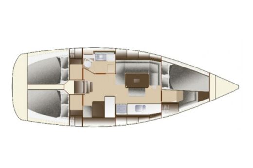 Sailboat DUFOUR 375 Grand Large boat plan