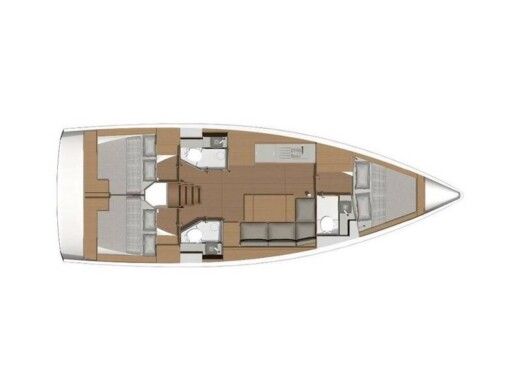 Sailboat  Dufour 390 Grand Large Planta da embarcação