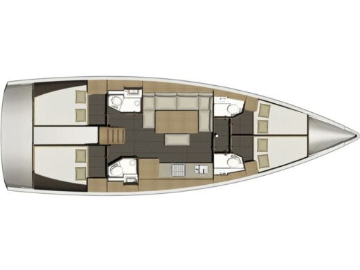 Sailboat Dufour 460 Dufour 460 Grand Large Plano del barco