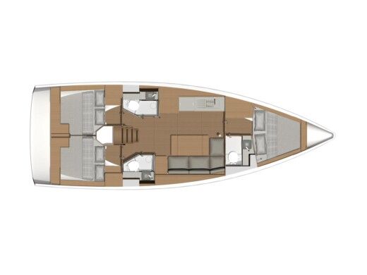 Sailboat DUFOUR 390 Grand Large Boat layout