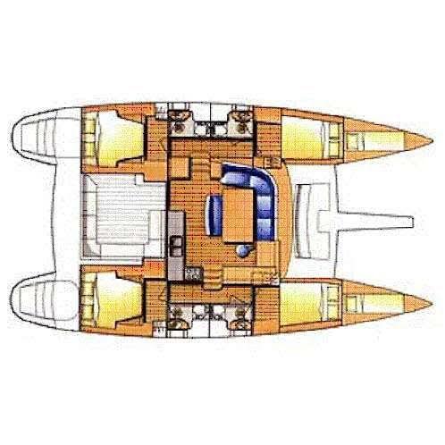 Catamaran Lagoon 440 boat plan