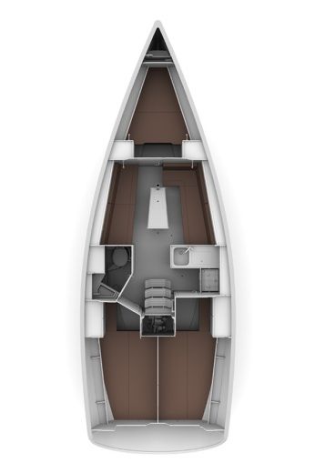 Sailboat BAVARIA 34 CRUISER Boot Grundriss