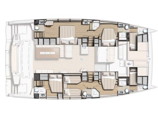 Catamaran  Bali 5.4 Boat layout