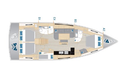 Hyra båt Segelbåt Hanse Yachts Hanse 460 - 4 cab. Općina Kaštela