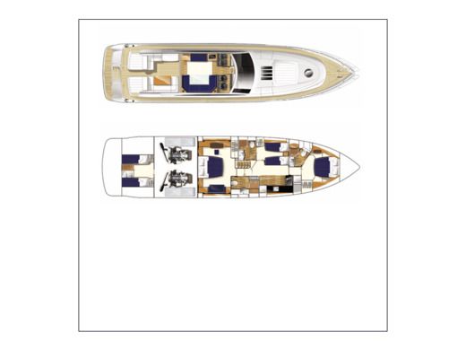 Motor Yacht Princess V70 Plan du bateau