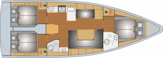 Sailboat Bavaria C42 boat plan