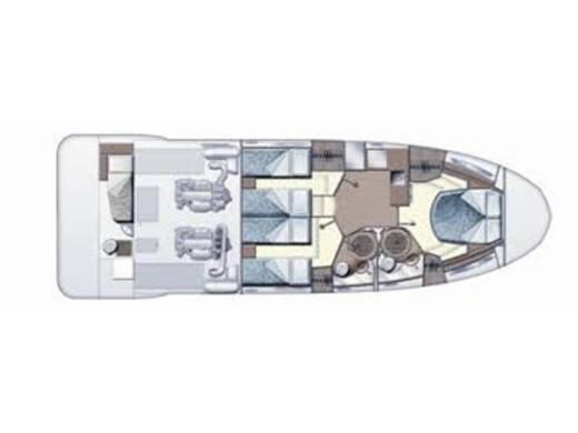 Motorboat Azimut 47 fly boat plan