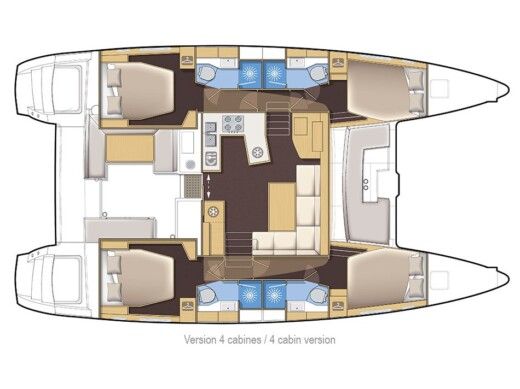 Catamaran  Lagoon 450 Boat design plan