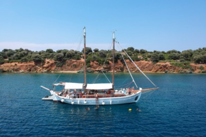Charter Sailboat sail traditional schooner Sporades