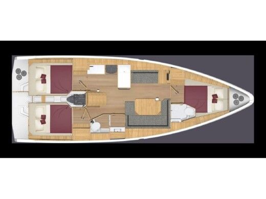 Sailboat  Bavaria C38 boat plan