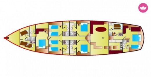 Gulet Custom Gulet Plan du bateau