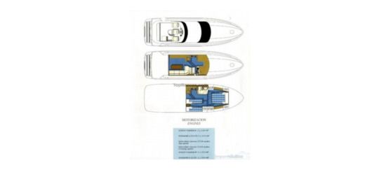 Motorboat Astondoa AS 36 FISHER Boat design plan