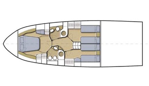 Motorboat Innovazione e progetti Alena 48 Plan du bateau