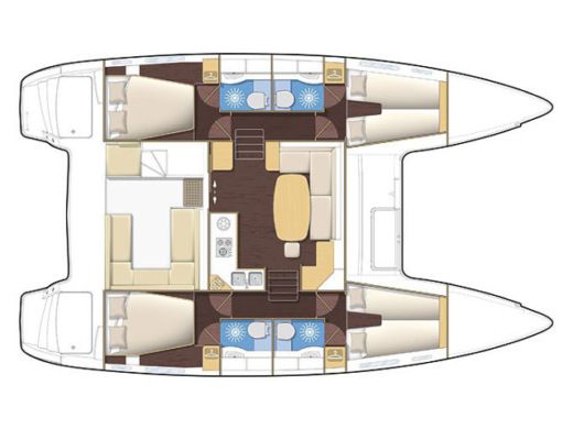 Catamaran LAGOON 380 S2 boat plan