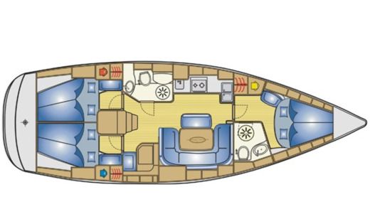 Sailboat Bavaria Cruiser 42 Boat design plan