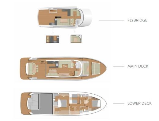 Motor Yacht Sirena Yachts 68 Boat design plan