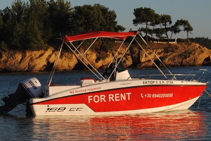 Rental Boat without license  Compass 168CC Thasos Regional Unit