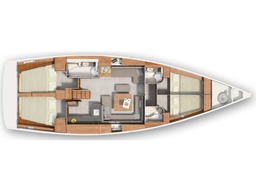 Sailboat HANSE 455 Boat layout