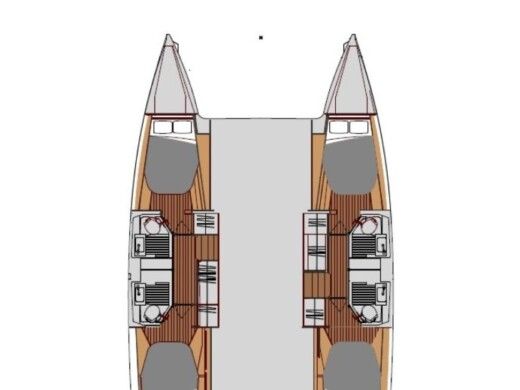 Catamaran  Astréa 42 Boat layout