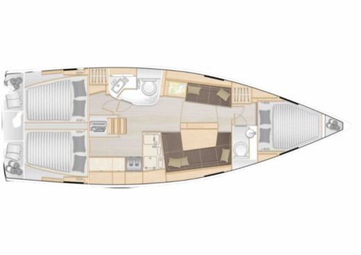 Sailboat Hanse Hanse 388 boat plan
