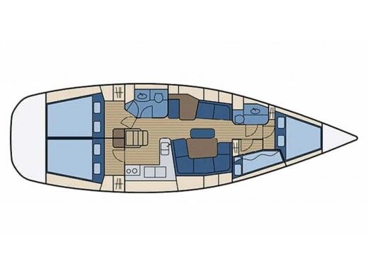 Sailboat Jeanneau Sun Odyssey 43 boat plan