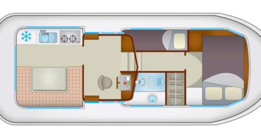 Houseboat Locaboat Pénichette 930 Boat design plan