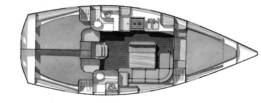 Sailboat Beneteau Oceanis Boat layout