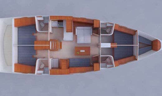 Sailboat Hanse 540 boat plan