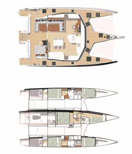 Sailboat TRIMARAN NEEL 52 Plan du bateau