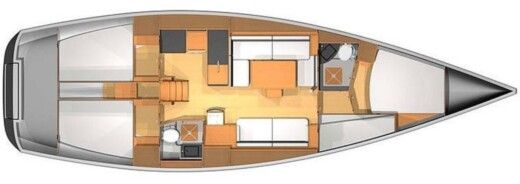 Sailboat Dufour 45e Performance Boat layout