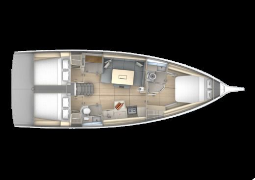 Sailboat Dufour Yachts Dufour 41 Plan du bateau