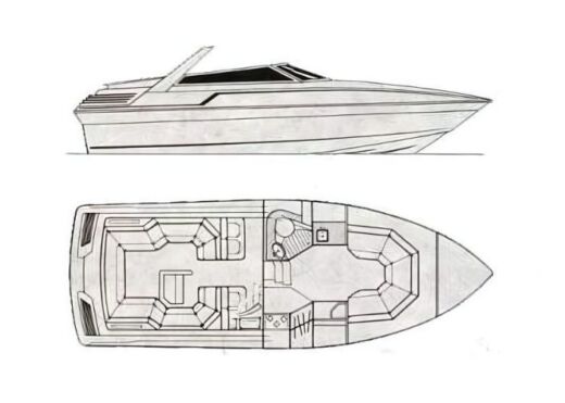 Motorboat Sunseeker Portofino 32 Plano del barco