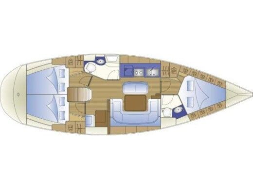 Sailboat Bavaria 39 Cruiser Boat layout