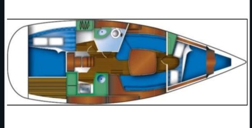 Sailboat Jeanneau Sun Odyssey 32i Boot Grundriss