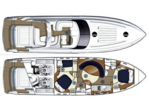 Motor Yacht PRINCESS Princess V 58 Boat layout