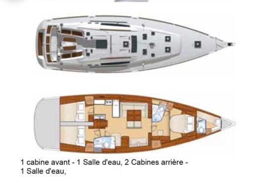 Sailboat BENETEAU OCEANIS 54 Plan du bateau