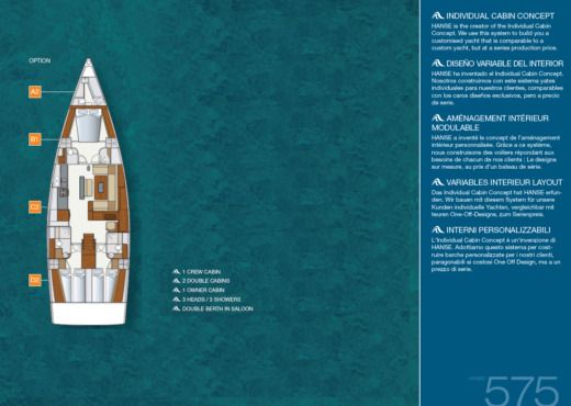 Sailboat Hanse Hanse 575 boat plan