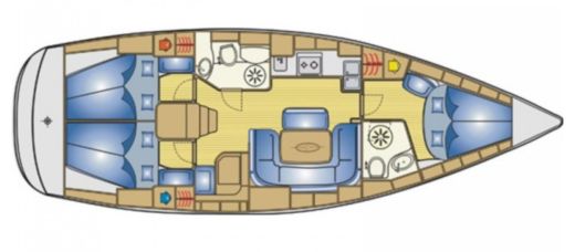 Sailboat Bavaria Bavaria 39 C Boot Grundriss