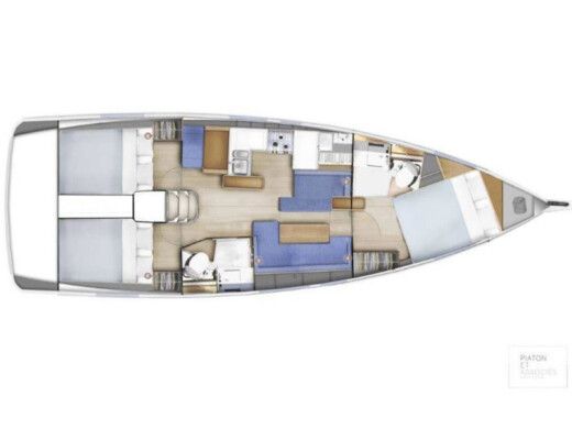 Sailboat Jeanneau Sun Odyssey 410 Boat layout