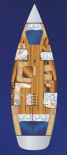 Sailboat Hunter Marine Hunter 460 Boat layout