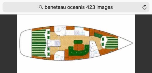 Sailboat Beneteau 423 - 3 Bagni Boat design plan