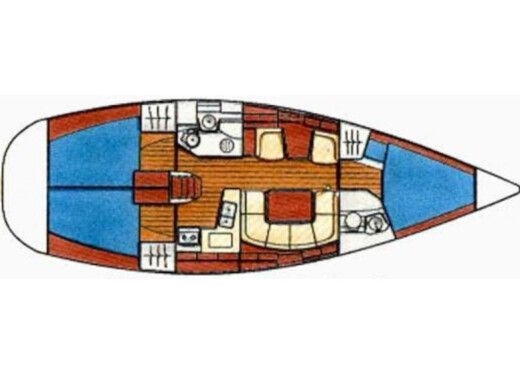 Sailboat  Sun Odyssey 40 boat plan