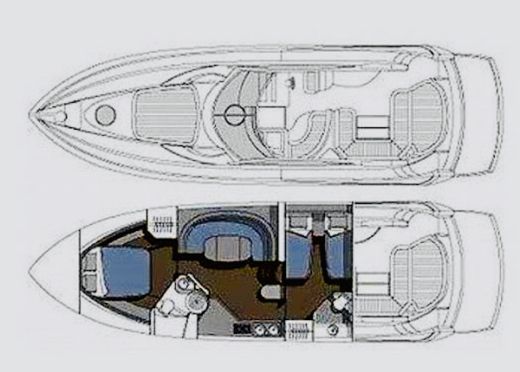 Motorboat Sunseeker Portofino 46 boat plan