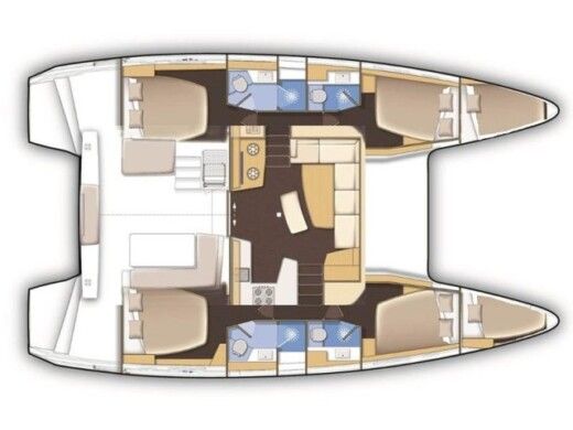 Catamaran LAGOON 42 boat plan