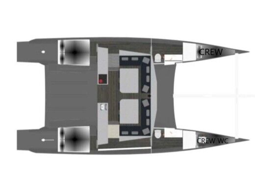 Sailboat Luna 49 Boat layout