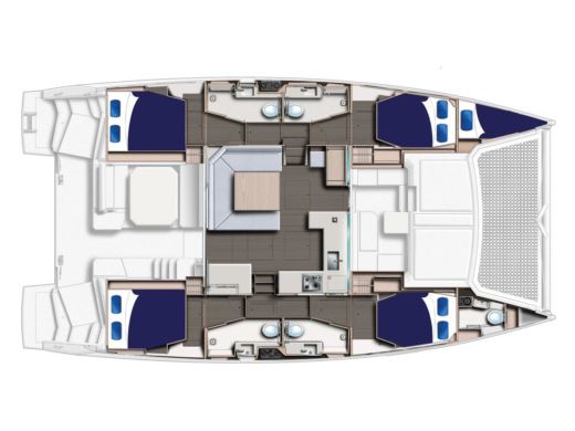 Catamaran  Moorings 4500L Boat design plan