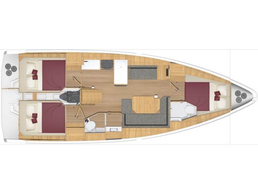 Sailboat  Bavaria C38 boat plan