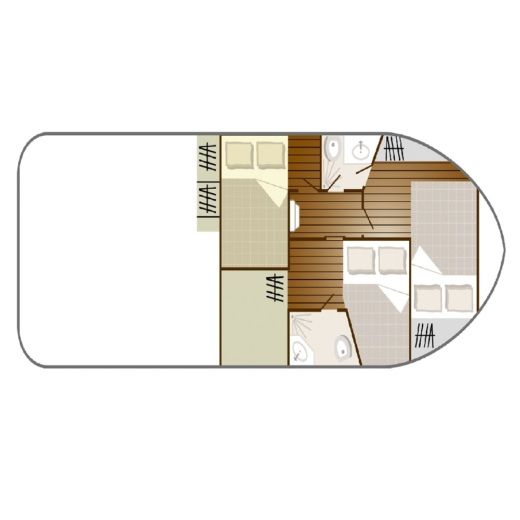 Houseboat Nicols Sedan 1010 Boat layout