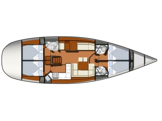 Sailboat Jeanneau Sun Odyssey 50 Ds Boat layout