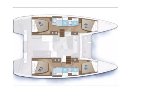 Catamaran Lagoon 42 Plattegrond van de boot